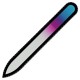 Two colors glass nail file purple&pink
